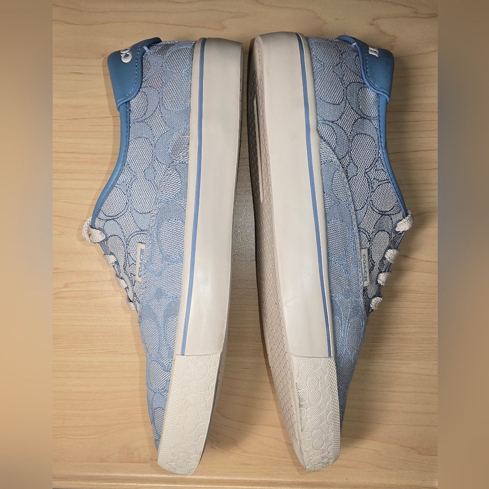 COACH C2705 Citysole Skate Sneakers Light Blue & Beige Womens Size 9B - Picture 10 of 12